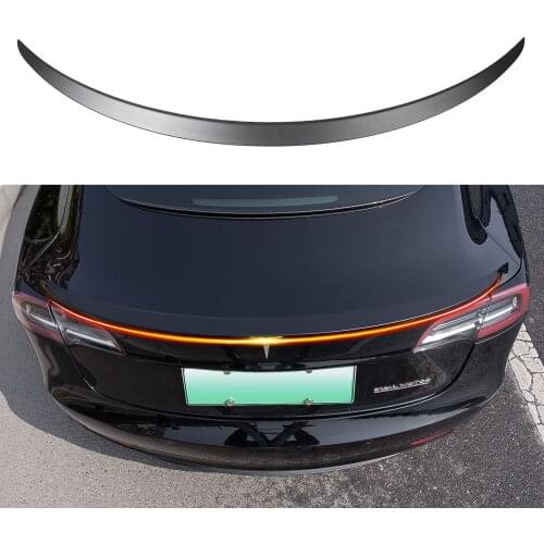 Car Spoilers for Tesla Model 3 matte Carbon fiber Black glaze 3D extrusion blow molding F-HD Spoilers Car refitting 2018-2021