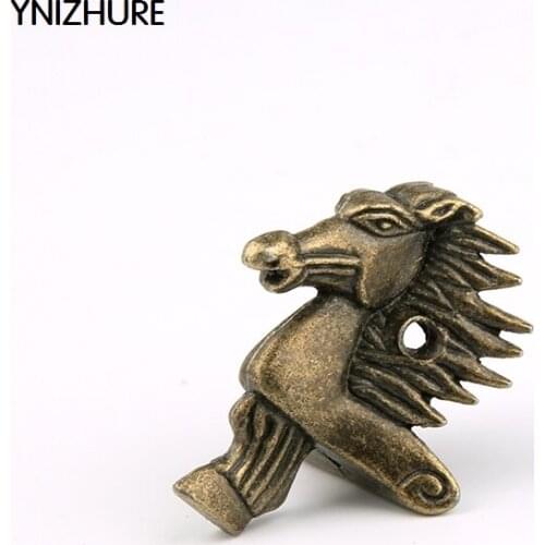 Free shipping 20Pcs 28*39mm Antique Bronze Horse Head Jewelry Gift Box Wood Case Decorative Feet Leg Corner Protector