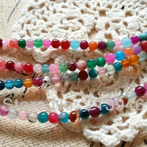 180pcs/Pack 4MM Mix Colors Natural Semi-precious Stone Bead Jewelry Beads Findings & Accessories
