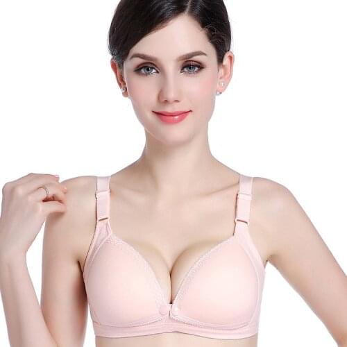 Pure Cotton Breathable Comfortable Color Cotton Pregnant Women Before Opening Buckle Breastfeeding Bra Maternity Feeding