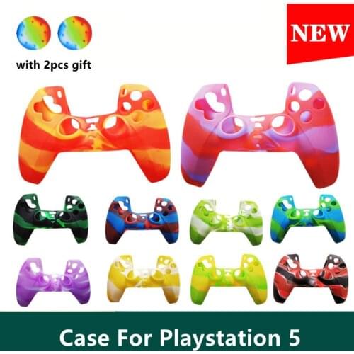 For SONY Playstation 5 PS5 Controller Case Soft Silicone Anti-slip fall Camo Gamepads Skin Cover For PS 5 Joystick Accessories