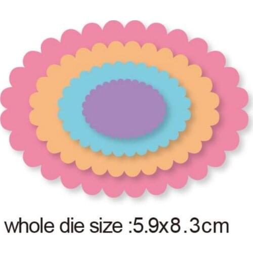 Four-Layer oval frame Metal Cutting Dies Stencils 2020 New Craft Die Cut for DIY Scrapbooking Album Paper Card