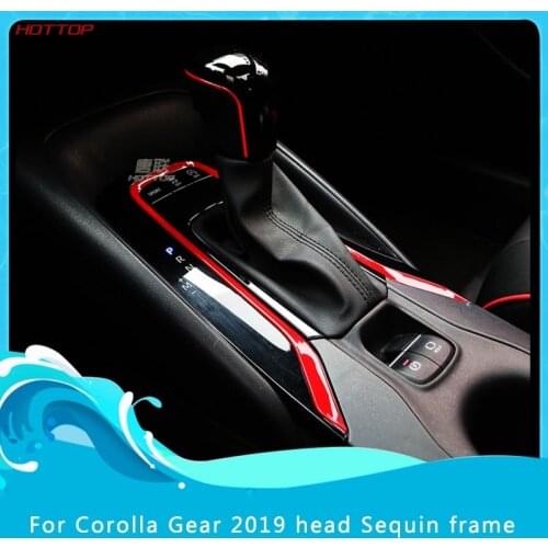 For Toyota Corolla 2019 2020 Gear Box Gear Cover And ABS Two Color Gear Head Pasted With Sequins