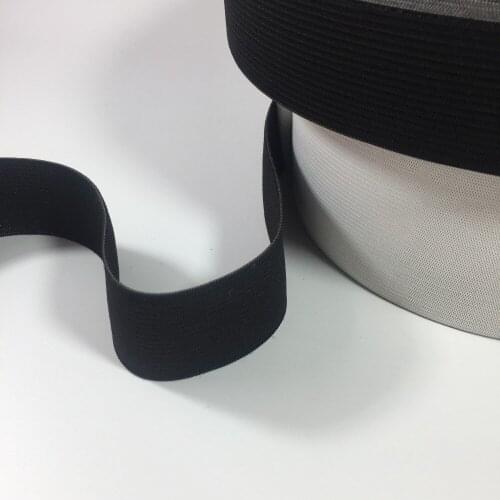 Free shipping 8mm to 50mm 10mts/lot Knitting Elastic Tapefor DIY Clothes, handmade item, garment accessories white black color