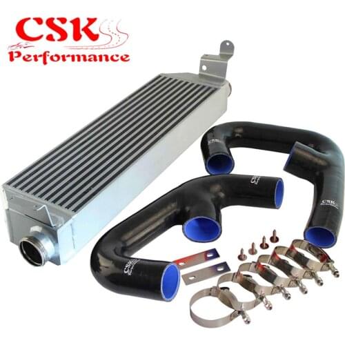 FMIC Silver Aluminum Twin Intercooler with Hose Kit Fits For Volkswagen Golf R GTI MK7 Audi S3 8V