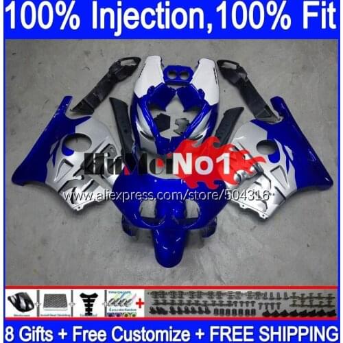 Injection For HONDA CBR 250RR CBR250RR 90 91 92 93 94 135MC.7 MC22 blue silvery CBR250 RR 1995 1996 1997 1998 1999 OEM Fairing