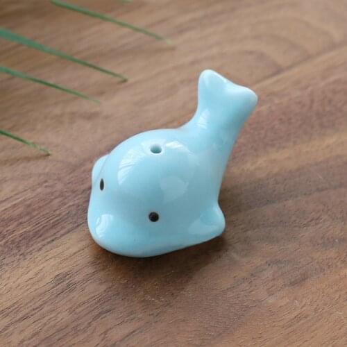 Cute Dolphin Ceramic Censer Holder Incense Burner Stick DIY Home Fragrance Decoration Accessories