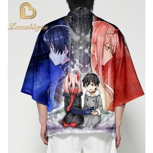 2020 Japanese Style Casual Kimono Streetwear DARLING In The FRANXX Men Women Fashion Cardigan Japan Clothes Gifts for Friends
