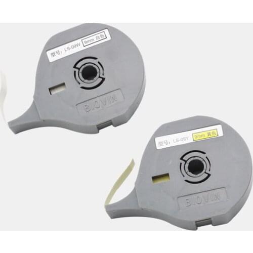 NK RIBBON RS-80B For BIOVIN Electronic Lettering Machine, Cable ID Printer,Wire Marker S650,S700,S600,S100T S700 12mm yellow