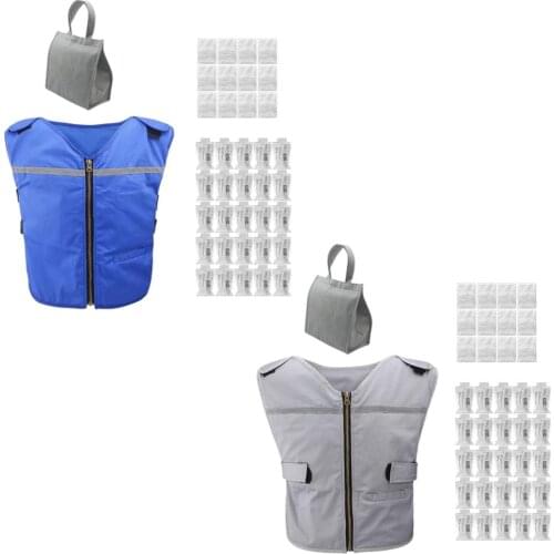 Summer Body Cooling Vest with 25pcs Ice Packs for Outdoor Fishing Cycling Running Cooking Riding Anti-High Temperature