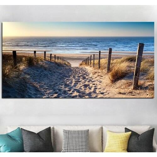 Seascape Canvas Paintings Wall Art Landscape Posters Modern Beach Abstract Poster And Prints Pictures for Living Room Decor