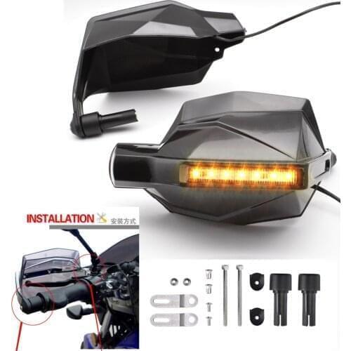 Motorcycle Universal Handguards Dirt Bike Hand Guards with Turn Signal Light For Honda CBR1000RR 1000RR Cbr600 yzf r3 MT07 mt 03