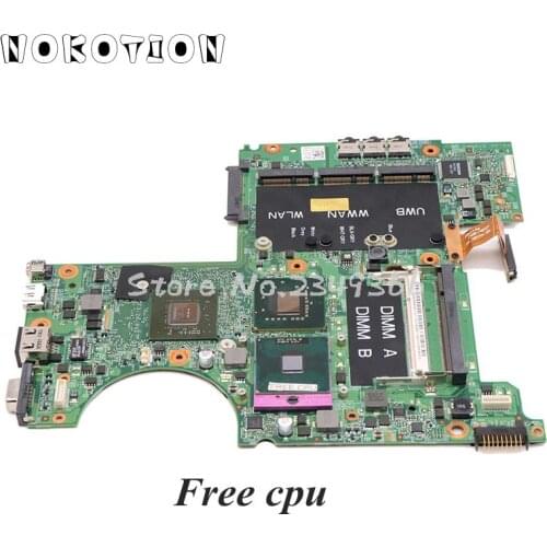 NOKOTION For Dell XPS M1530 Laptop Motherboard CN-0RU477 0RU477 CN-0MU715 48.4W101.011 PM965 nvidia graphics card DDR2 Free CPU