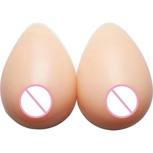 New 1Pair Silicone Artificial Breast Forms Fake False Chest Prothesis For Men Cross Dressers Trandsgender 300g/400g/500g/600g