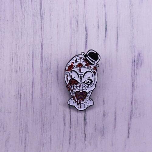 Is he dead or not? Creepy Art the Clown pin