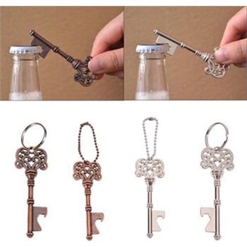 Opener Keychain Portable Vintage Metal Key Shaped Keychain Beer Bottle Opener Keyring Bar Tools Unique Creative Gift