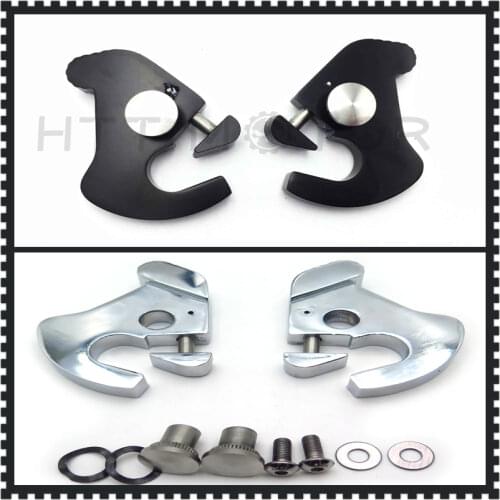 Aftermarket free shipping motorcycle parts DETACHABLE SISSY BAR LUGGAGE RACK LATCH CLIP KIT SET MOUNT FOR HARLEY TOURING