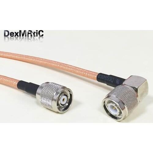 RP-TNC Male Plug (female pin) Switch TNC Right Angle Male RF Coax Cable RG142 50CM 20"/100CM Adapter for Wifi Antenna Wholesale