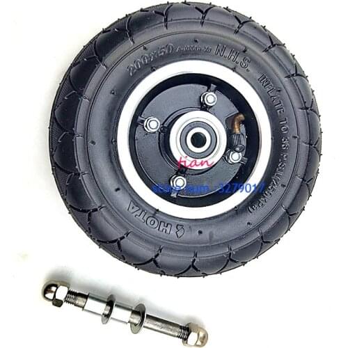 200x50 Electric Scooter Tyre WheelCenter axisHub 8" Scooter Tyre Aluminium Alloy Wheel Pneumatic Tire Inflation Electric Vehicle