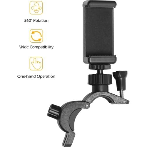 Black Tripod Phone Holder for Light Stand Selfie Stick Photo Ring Light Youtube Camera Video Photography Studio Accessories