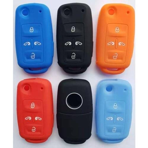 Sillicon Case For Volkswagen VW Multivan Sharan Caravelle Transporter Caddy Remote Flip Key 4+1 Key Holder 5 Button Car Key FOB