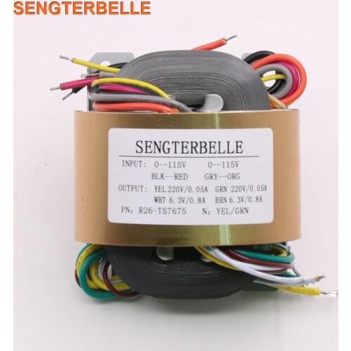 35W (35VA) Pure Copper R Core Transformer 0-220X2 (50mA), 6.3X2 (0.8A) Power Transformer For Preamplifier Decoder Audio