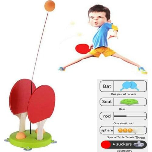 Table Tennis Trainer Equipment Rebound Robot Tennis Rebound Trainer Fixed Indoor Kids Toys