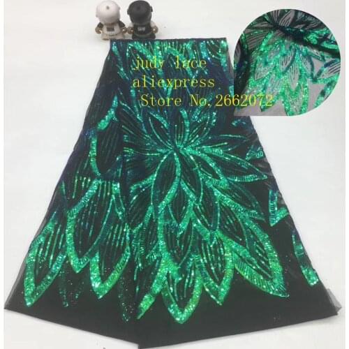 Stock 5yards/bag 9 color embroidery sequins large flowers fashion european-style fabrics used for stage dress design XX77