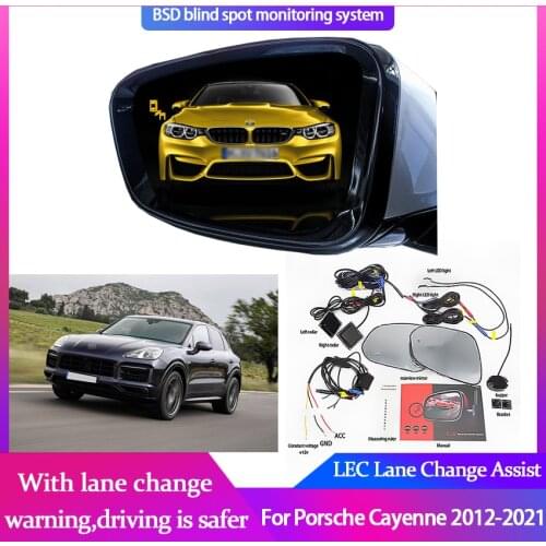 High Quality Blind Spot Monitoring for Porsche Cayenne 2012-2021 BSD BSA BSM Assist Driving Parallel Safety Lane Change Assist
