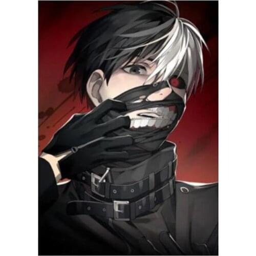 Japanese Anime "Kaneki Ken" Tokyo Artist House Ghoul Nordic 5D DIY Diamond Painting Wall Decoration Cool Style Gift XN1214