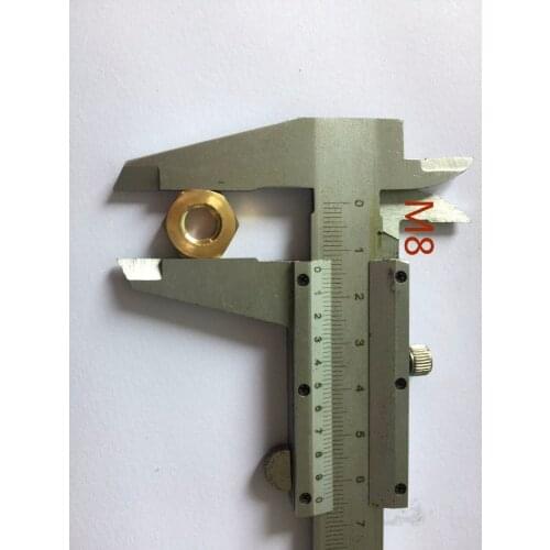 10PCS M8 Hex Copper Nut Hexagon Brass Nuts Hexagonal Nut Screw Nut