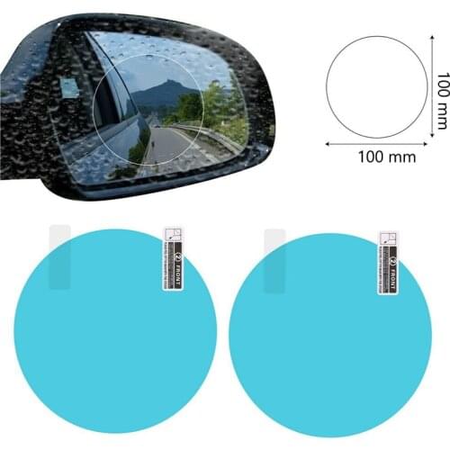 2Pcs/set Rainproof Car Accessories Car Mirror Window Clear Film Membrane Anti Fog Anti-glare Waterproof Sticker Driving Safety