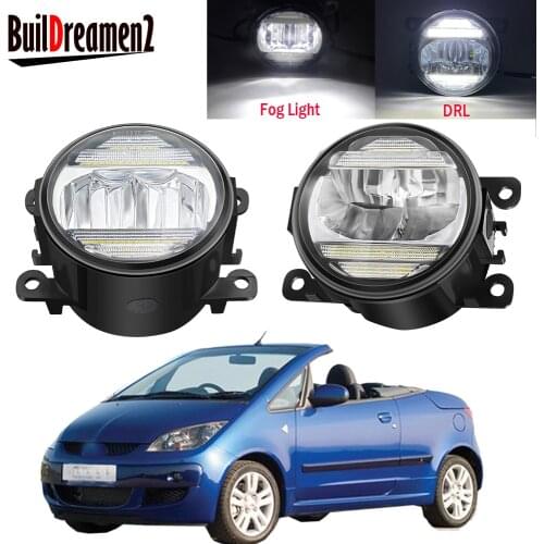 2in1 Car LED Fog Light Assembly DRL Daytime Running Lamp 30W 8000LM 12V For Mitsubishi Colt CZC Convertible (RG) 2006-2009