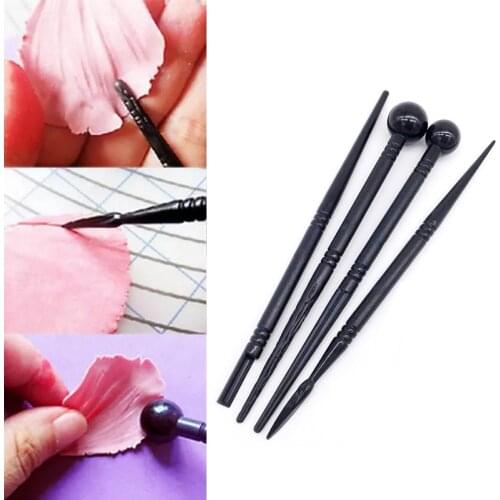 4Pcs/Set Cake Carved Pens Flower Modelling Tools Fondant Cake Decorating Molds Tools Bakeware