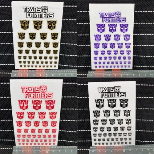 45pcs Mini Transformation Decepticons Autobots G1 Stickers Symbol Decal for Custom DIY Toys Accessories Decoration