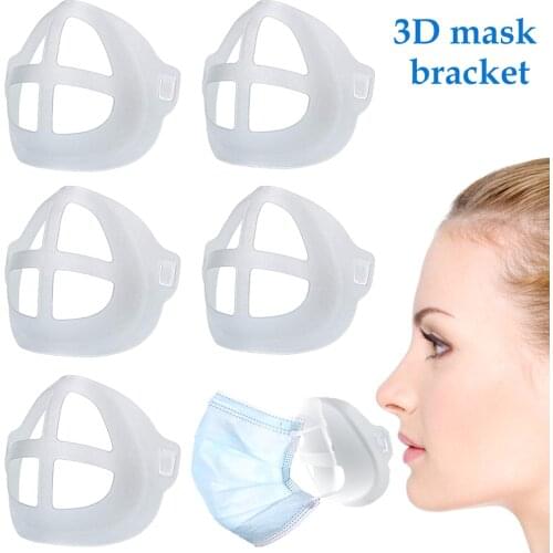 5/15/30pcs 3D Mouth Mask Support Breathing Assist Help Mask Inner Cushion Bracket Breathable Valve Food Grade PE Mask Holder