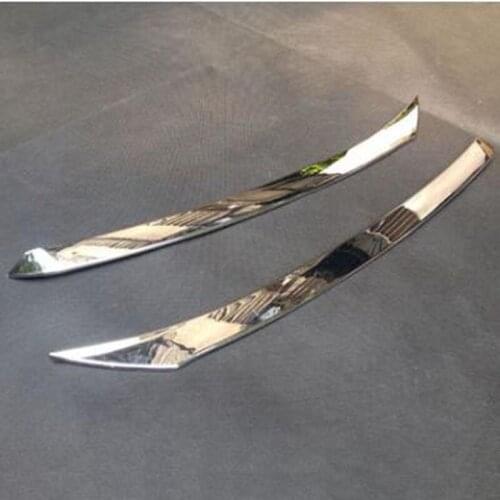 Brand New For Nissan X-Trail 2014-2016 2PCS ABS Chrome Car Front Headlights Eyebrow Cover Trim Car Styling Accessories