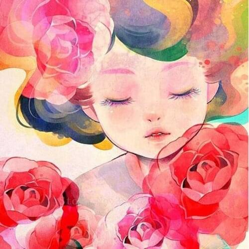 Diy 5D Diamond Painting Cross Stitch Flowers In The Fairies Diamond Mosaic Full 3D Diamond Embroidery Rhinestone Gift Decoration