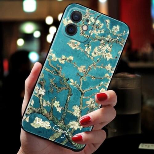 Funda iphone 11 Case XS 11Pro 12 Pro Max Phone Cases XR X 12mini SE 2020 6 6s 8plus 7plus 8 7 Coque Blossoming Almond Tree Capa