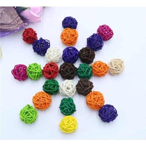 25pcs/lot 3cm Rattan Ball Birthday Party Decor Wedding Decoration Rattan Ball Christmas Decor Home Ornament Home Decoration
