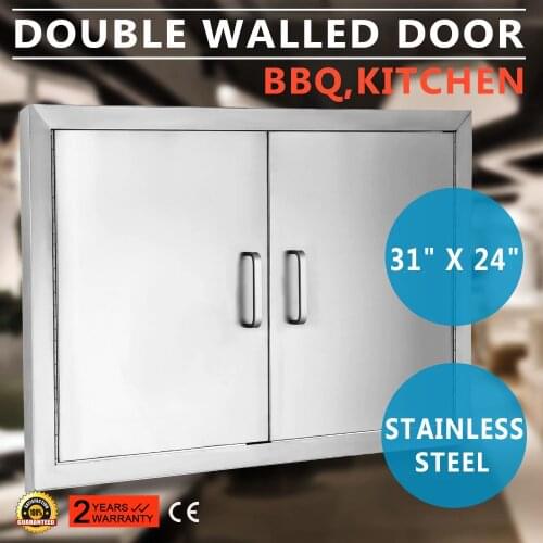 Stainless Steel 304 Access Double Walled Door 79x61cm BBQ Kitchen Paper Holder