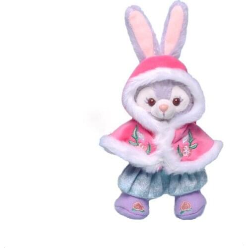 Disney Classic Duffy Bears Friend StellaLou Long-Ear Rabbit Chinese Style 13CM Rabbit Plush Doll Plush Pendant Gift Kids Toys