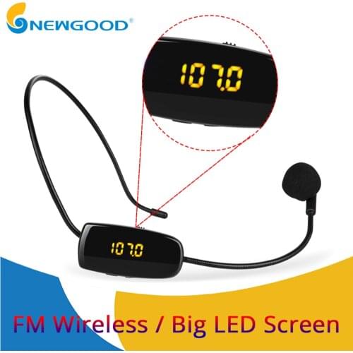FM Wireless Microphone Headset Megaphone Radio Multi-channel Micphone Loudspeaker for Teaching Meeting Tour Guide Microphones