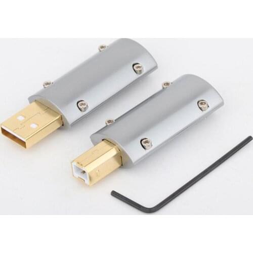 Gold-plated Bronze USB Cable Type A male 2.0 Terminal Type Fi Cable Connector Port Hi DIY USB Decoder B Plug H5C8