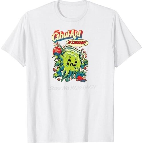 Kawaii Cthulhu oversized t shirt Unisex T Shirt Cottoon Mens White Short Sleeve T-shirt men clothing
