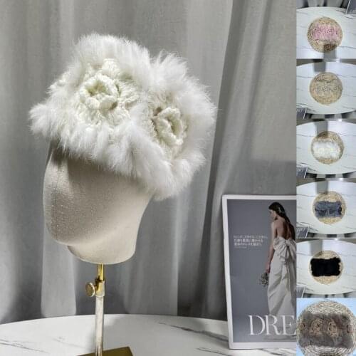 Furry Rabbit Fur Headband Crochet Winter Outdoor Warm Turban Elastic Ear Warmers Earmuff Fashion Soft Wide Head Wrap