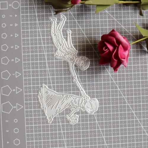 Metal Cutting Dies Couple Lovers Diy Scrapbooking Photo Album Decorative Embossing Paper Card Crafts Die 2021