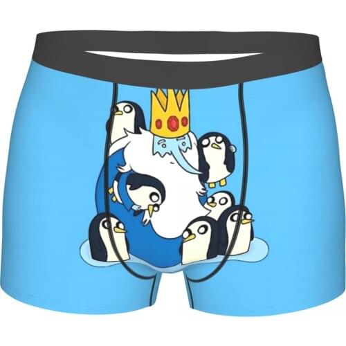 The Ice King And Penguins Adventure Time Underpants Homme Panties Male Underwear Ventilate Shorts Boxer Briefs