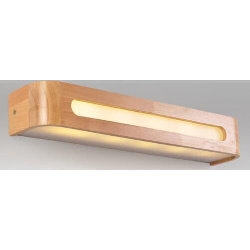 Optical printed Wall Lamps the Nordic wood staircase aisle lamp bedroom bedside lamp LED bathroom mirror light LU628 ZL82