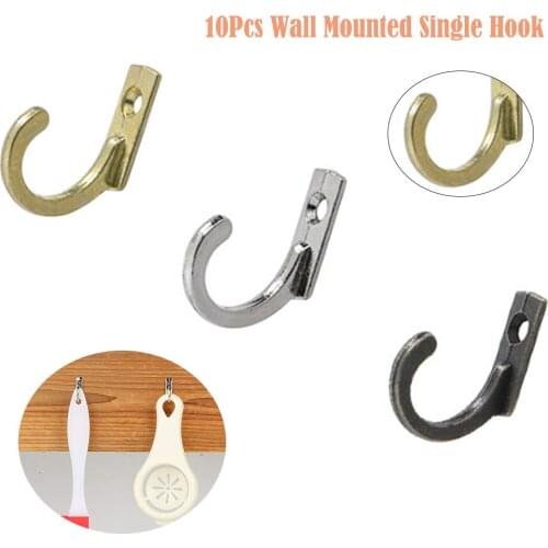 Retro Style Wall Mounted Single Hook Single Row Single Hole Wall hook for Hanging Organized